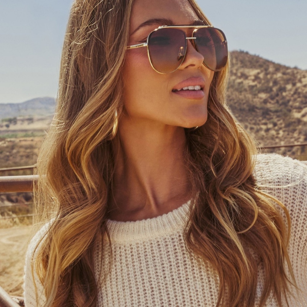 Vici Gold-Tinted Aviator Sunglasses
